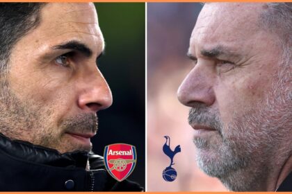 Mikel Arteta responds when asked if Arsenal or Tottenham had a better season