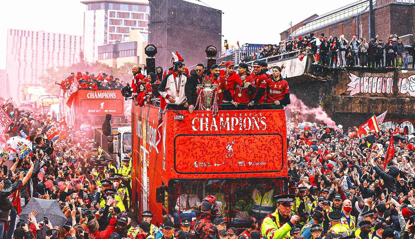 Football unites to support Liverpool after ploughing cars to celebrate the team