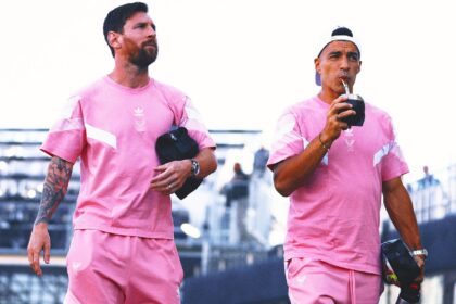 Lionel Messi helps Luis Suarez launch a soccer club in Uruguay