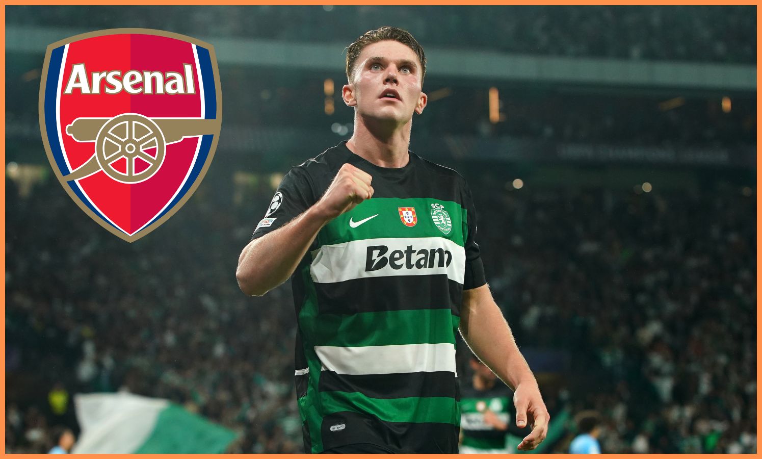 Viktor Gyokeres celebrates scoring for Sporting