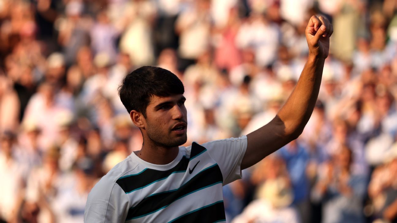 Alkaraz Downismuna advances at Queen's Club in three sets of thrillers