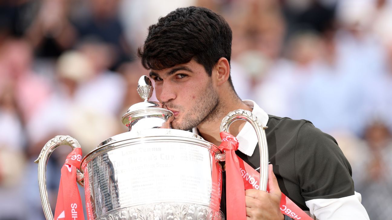 Carlos Alcaraz holds down Giri Lehecca for Queen's Club crown