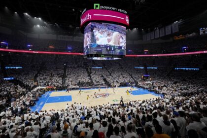 Adam Silver says the Larry O'Brien Trophy logo can return to the NBA Finals Court in 2026