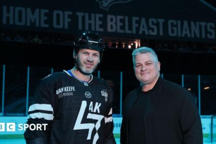 Adam and Sheldon Keefe at the SSE Arena in Belfast