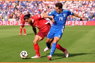 Federico Chiesa in action for the Italian national team