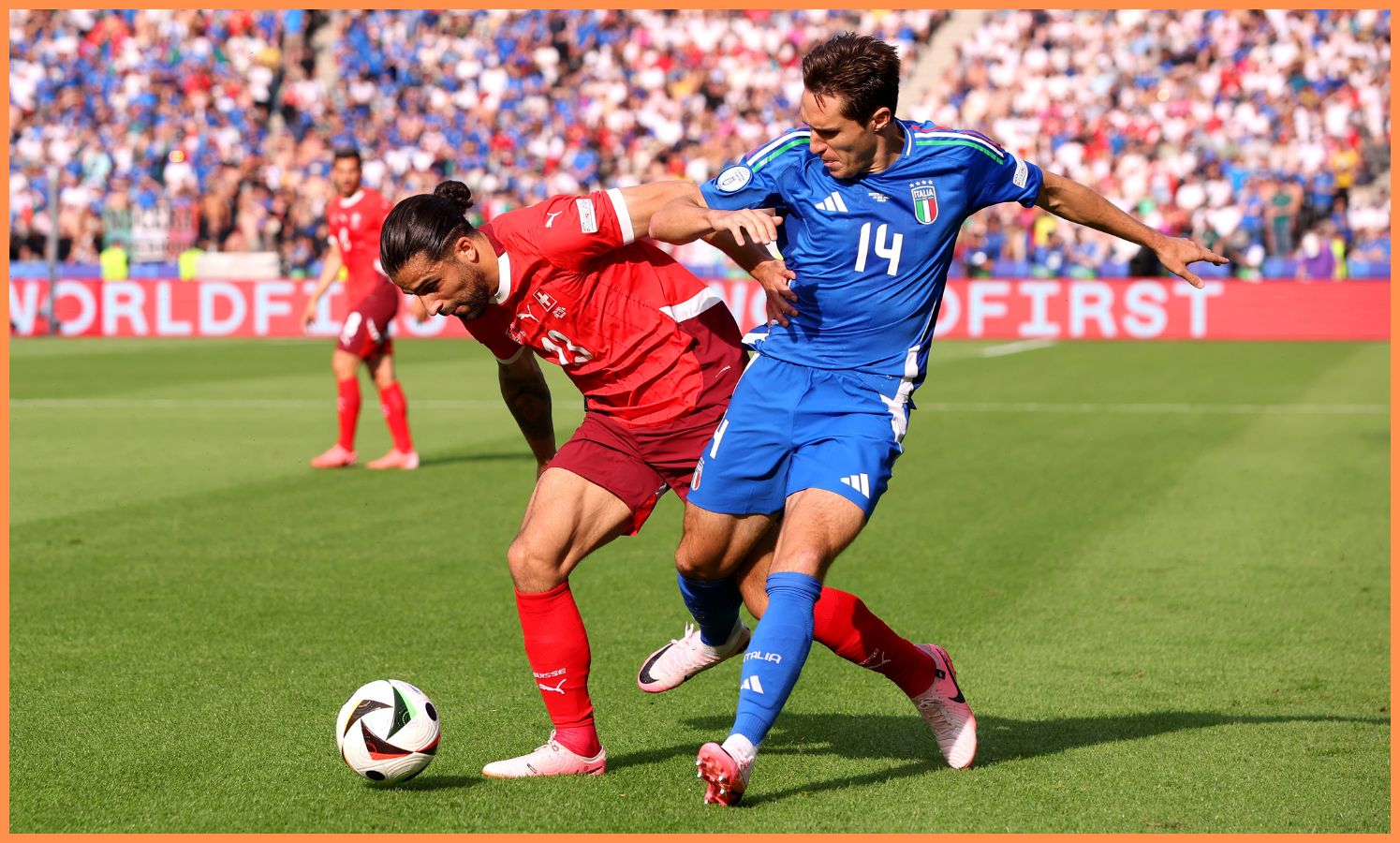 Federico Chiesa in action for the Italian national team