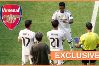 Rodrygo Goes with his Real Madrid teammates