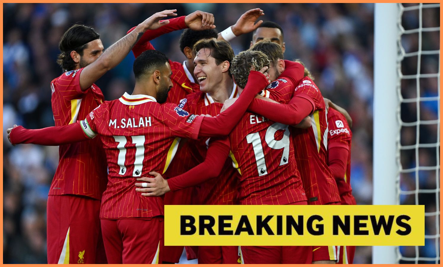 Liverpool players celebrating