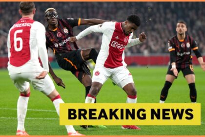 Victor Osimhen in action for Galatasaray vs Ajax