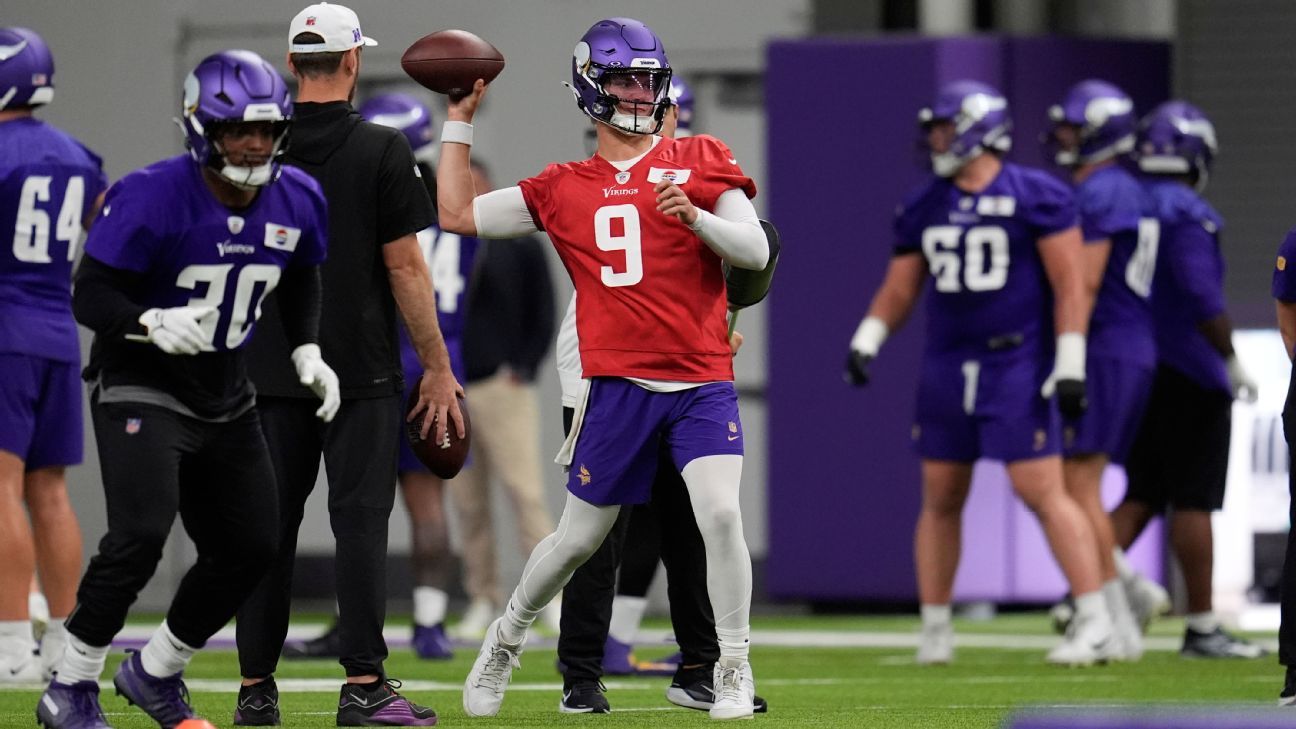How is Vikings testing JJ McCarthy back into the field?