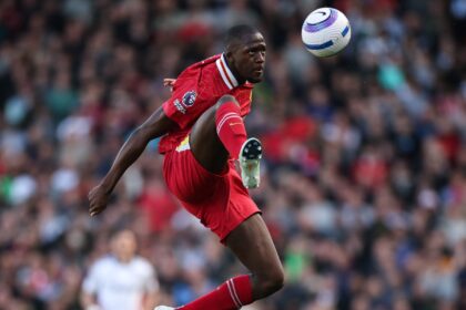 Ibrahima Konate in action for Liverpool against Fulham