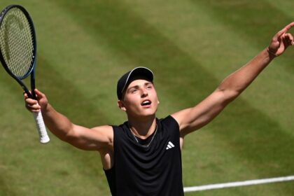 Justin Engel, 17, youngest grass court quarterfinalist since 1985