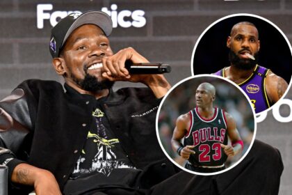 Kevin Durant will take major shots for NBA legends, including LeBron James and Michael Jordan.