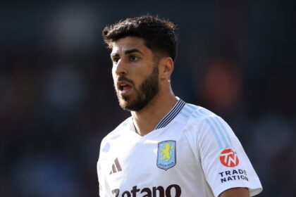 Marco Asensio in action for Aston Villa