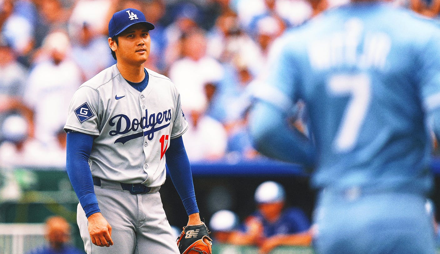 Dodgers' Shohei ohtani throws record heat but strikes three times
