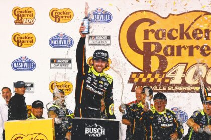 Ryan Branny races to the first NASCAR Cup Series victory of the year in Nashville