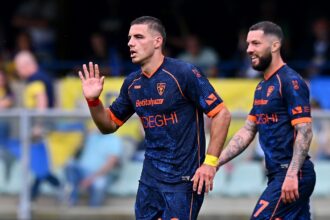 Nikola Krstovic of US Lecce