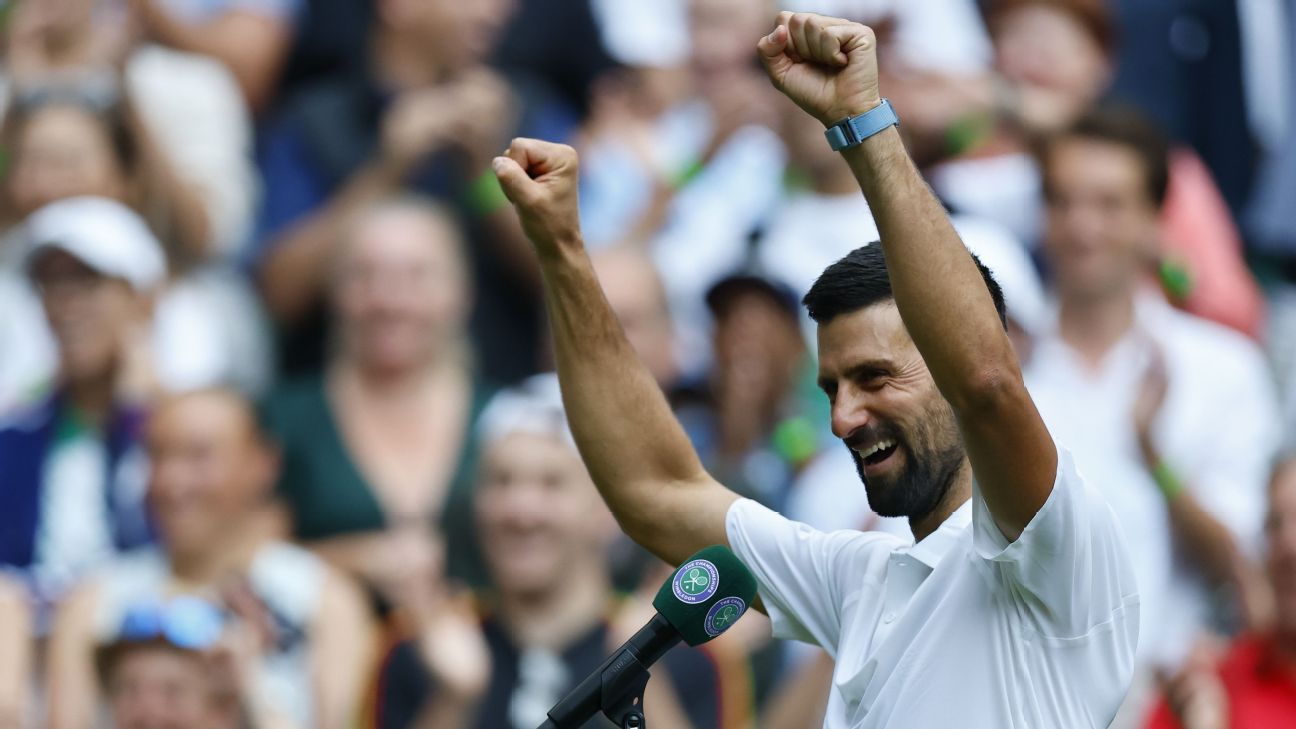 Jjokovic beat Federer's Navratilova for the 100th Wimbledon