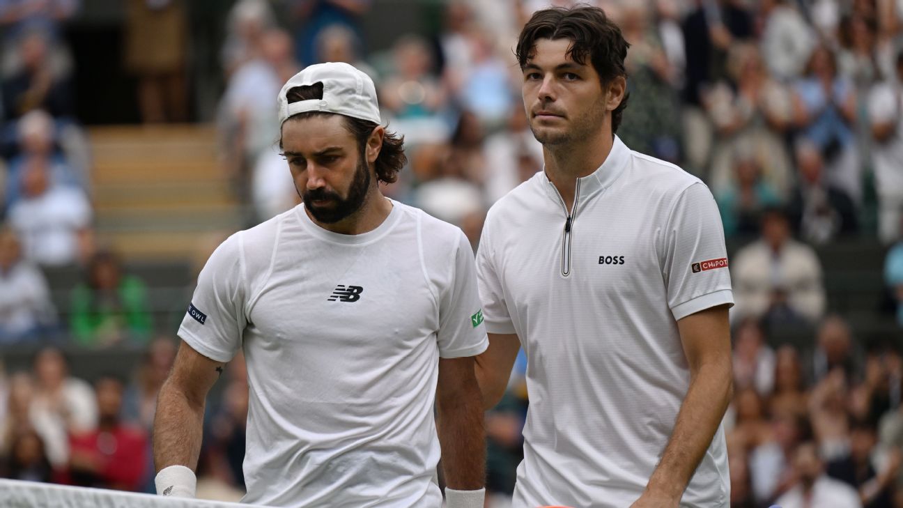 Fritz will reach Wimbledon quarterfinals after Thompson retires