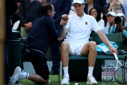 Jannik Sinner Limited at Wimbledon practice after suffering an elbow injury