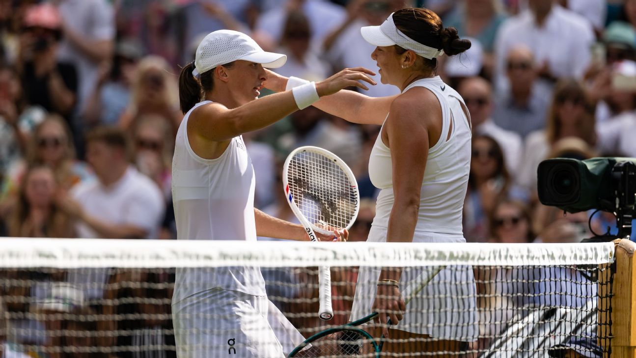WTA's Wimbledon Champs Swiatek No. 3. Sinners are still above ATP