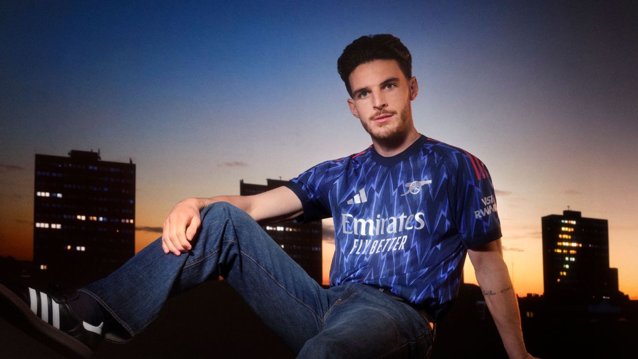 Arsenal's 2025-26 away kit is attractive with a flash of lightning