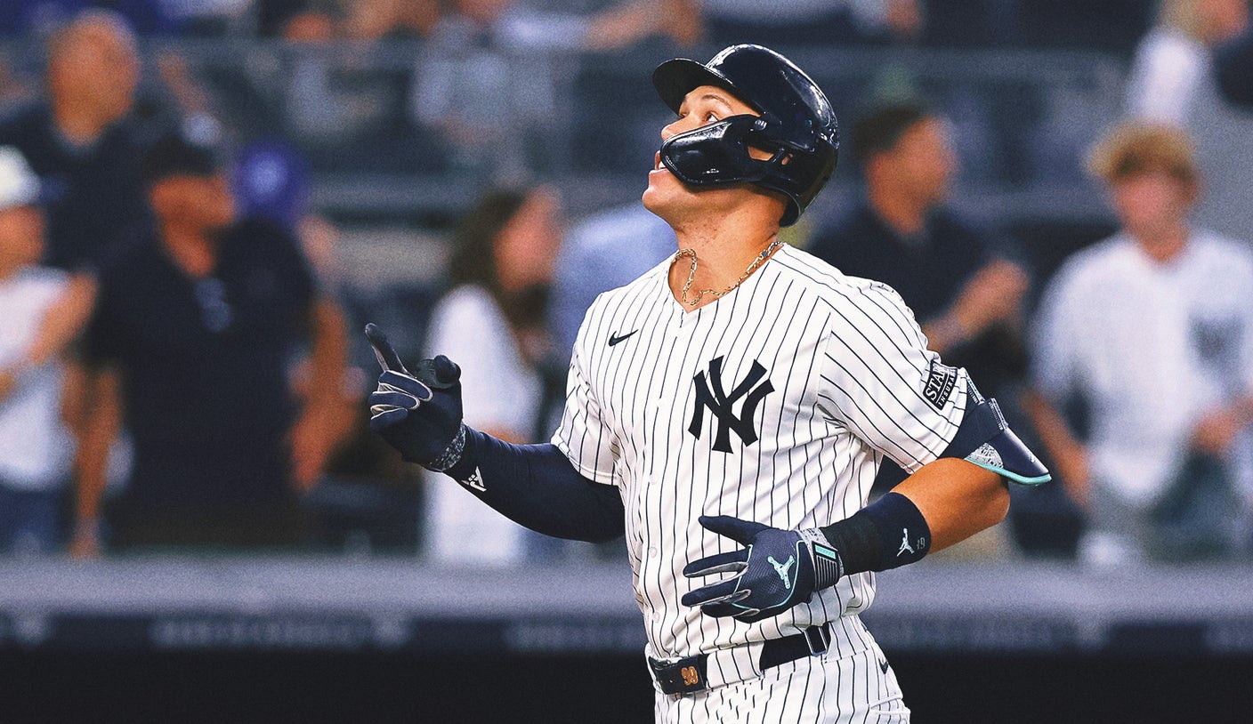 Aaron Judge hit the head by Anthony Volpeslo during the Yankee Smets game