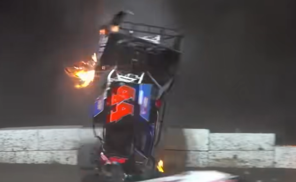 Updated on NASCAR's Stewart Friesen after a horrifying, fiery collision