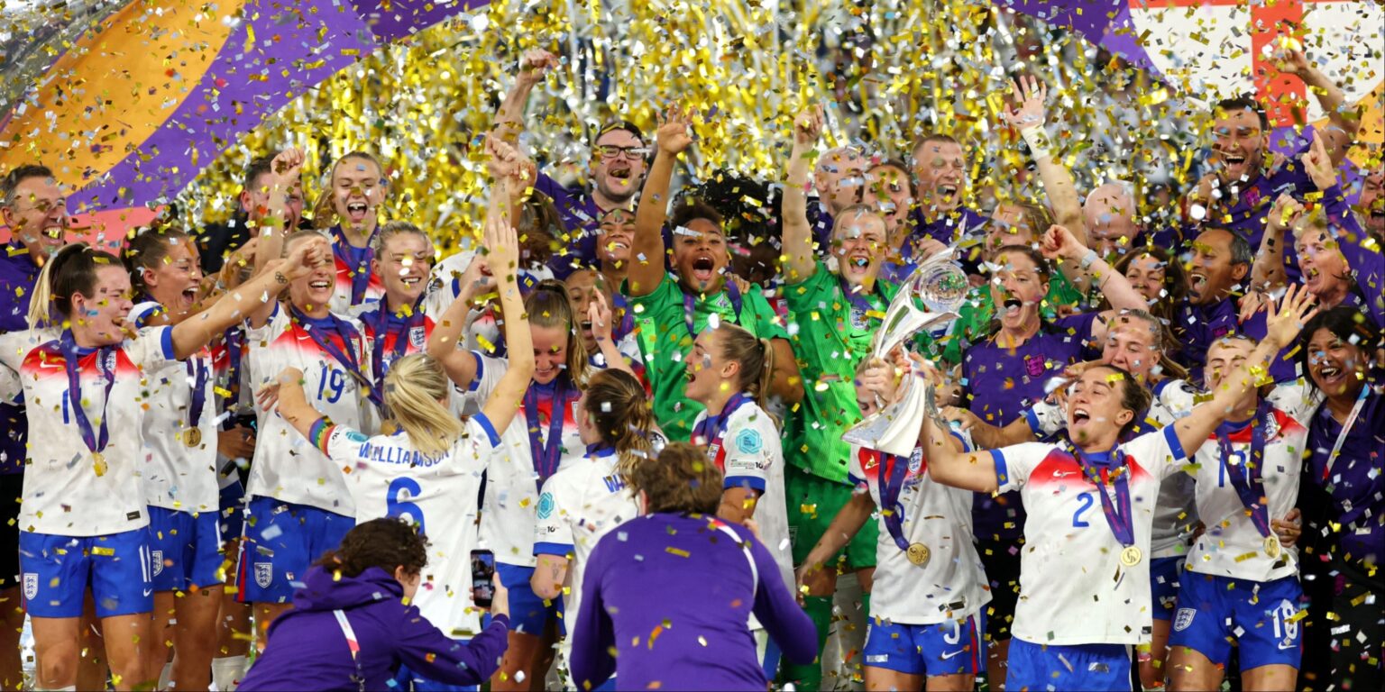 Best picture of England's Lioness celebrating consecutive euro victory