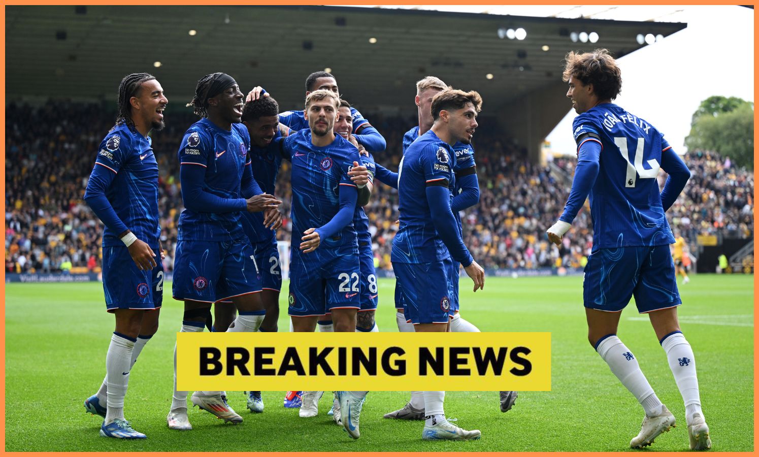 Chelsea players celebrating