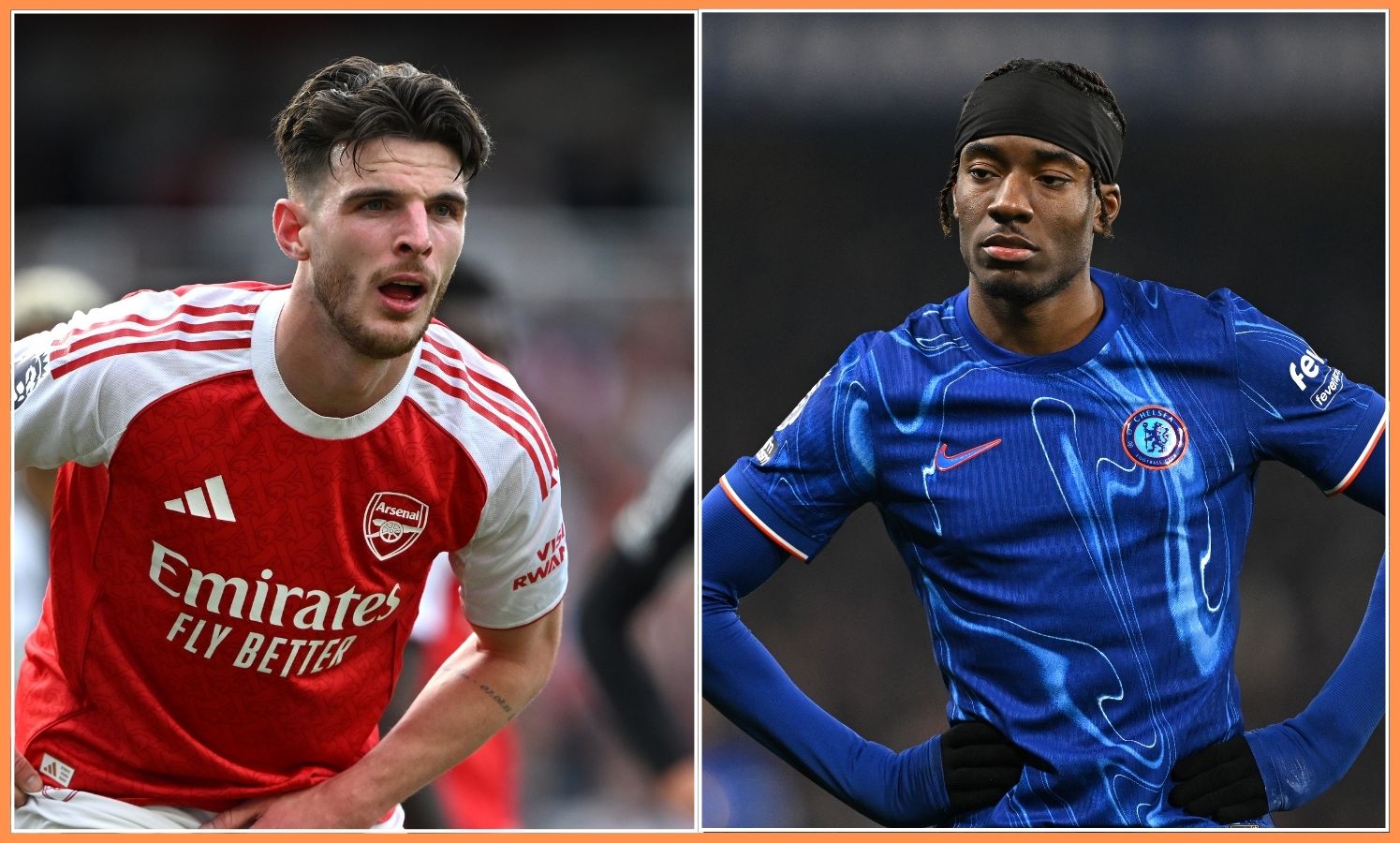 Declan Rice and Noni Madueke