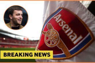 Arsenal flag at the Emirates Stadium, Fabrizio Romano, and yellow