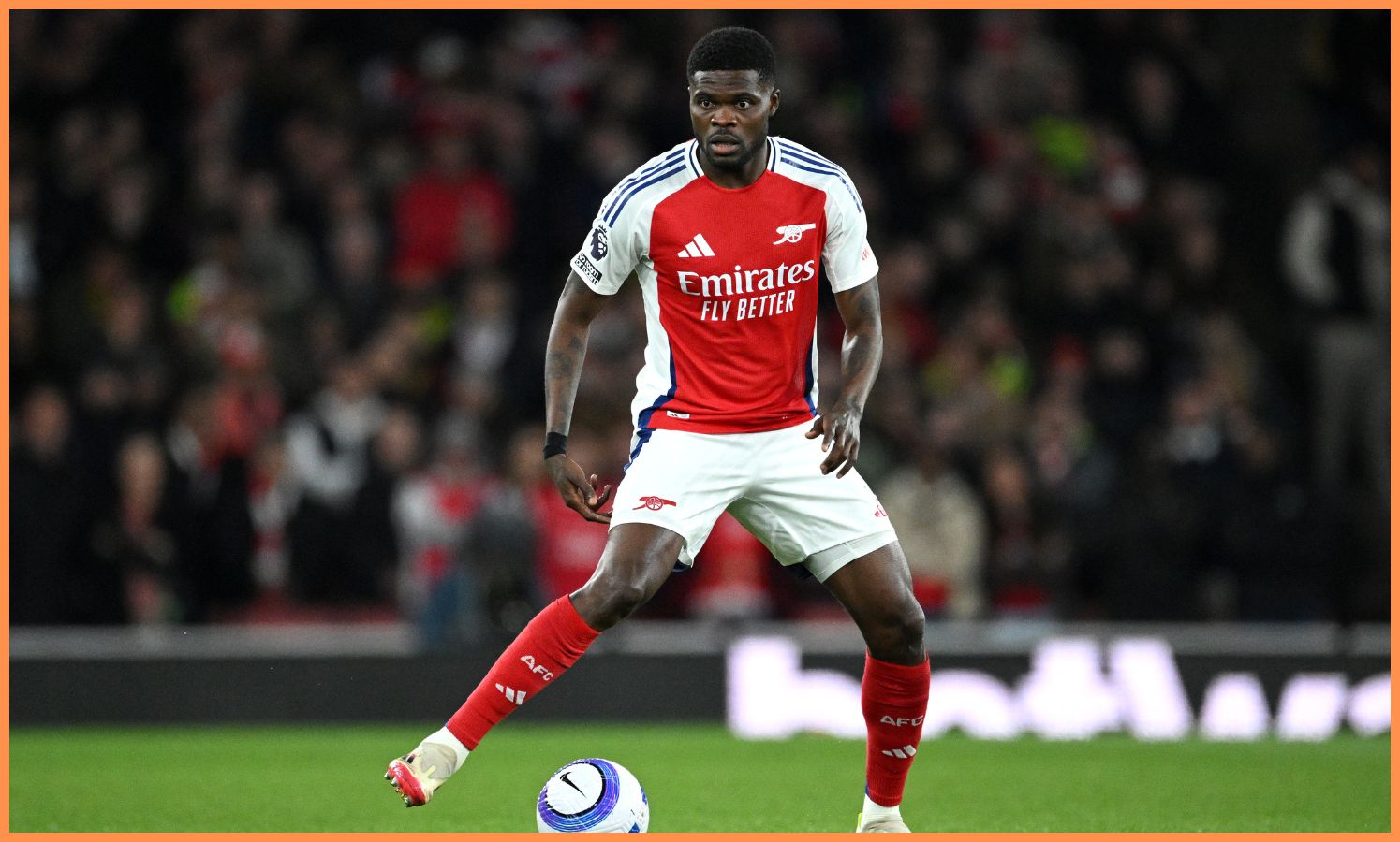 Thomas Partey in action for Arsenal last season