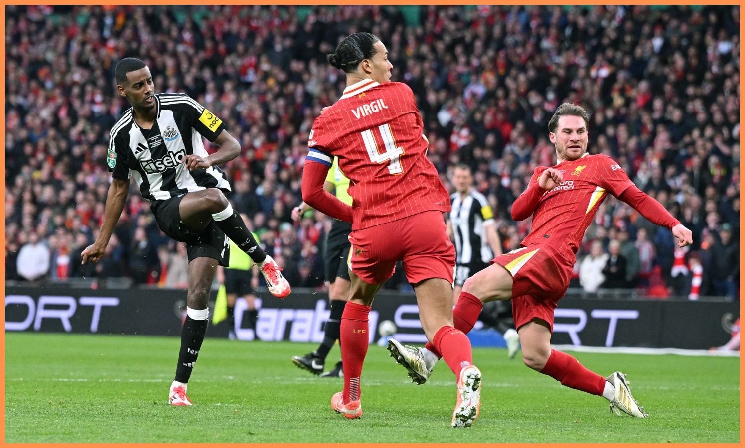 Alexander Isak scores against Liverpool in last season