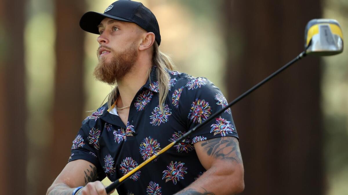 Watch: George Kittle delivers "Sweet Chin Music" with Miz during the American Century Golf Championship