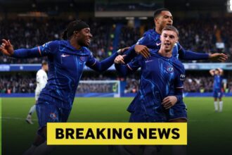 Cole Palmer and Noni Madueke celebrate for Chelsea