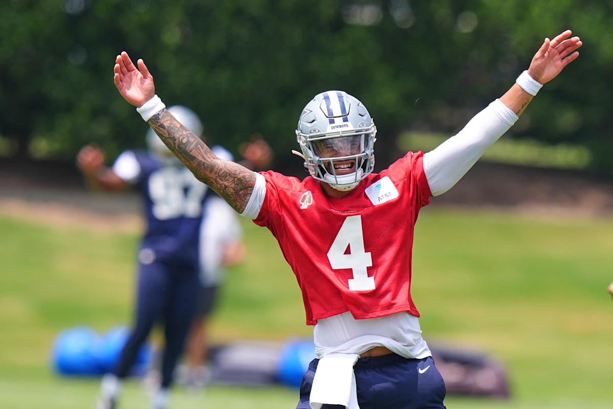 Cowboys' Duck Prescott hopes to become a "full go" for training camp after hamstring tears
