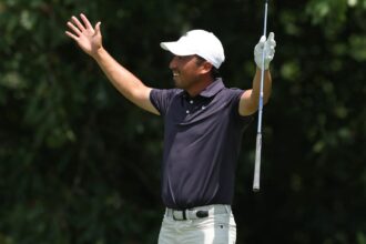 Doug Ghim has five hole outs, two for Eagle