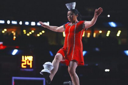Popular Unicycle Performer Red Panda injured at halftime in the WNBA Game