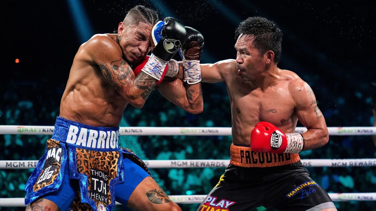 Manny Pacquiao, 46, fights Mario Barrios and draws a majority