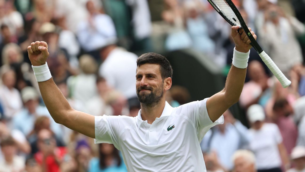 Novak Jjokovic tested but advanced to Wimbledon quarterfinals