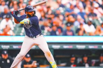 Rays Lugger Junior Kaminero competes in the Home Run Derby