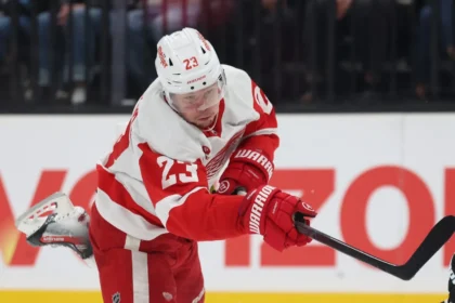 Lucas Raymond of the Red Wings jumps to second place in scoring for under 23 years old