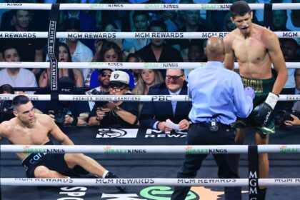 Sebastian Fundora defeated Tim Tszyu in a super welterweight rematch