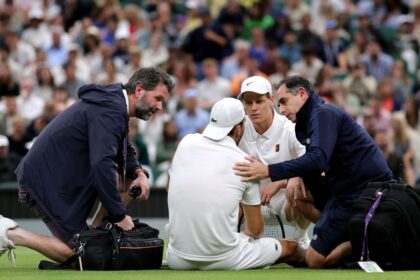 The sinner moves forward at Wimbledon when the injured Dimitrov retires