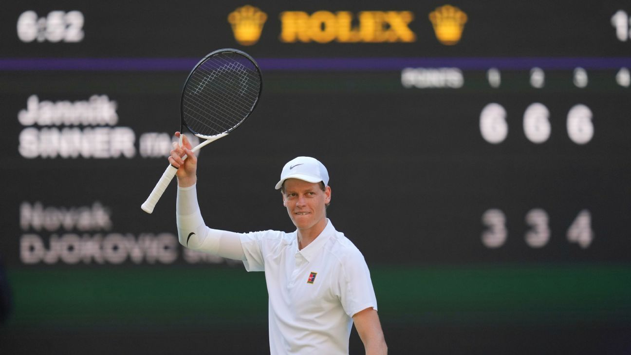 The sinner rules Djokovic and sets up Wimbledon Final vs Alkaraz