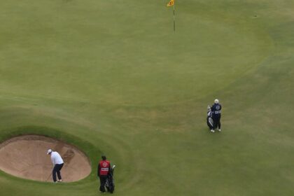 Watch: Phil Mickelson saves par after leaving one in the British Open bunker