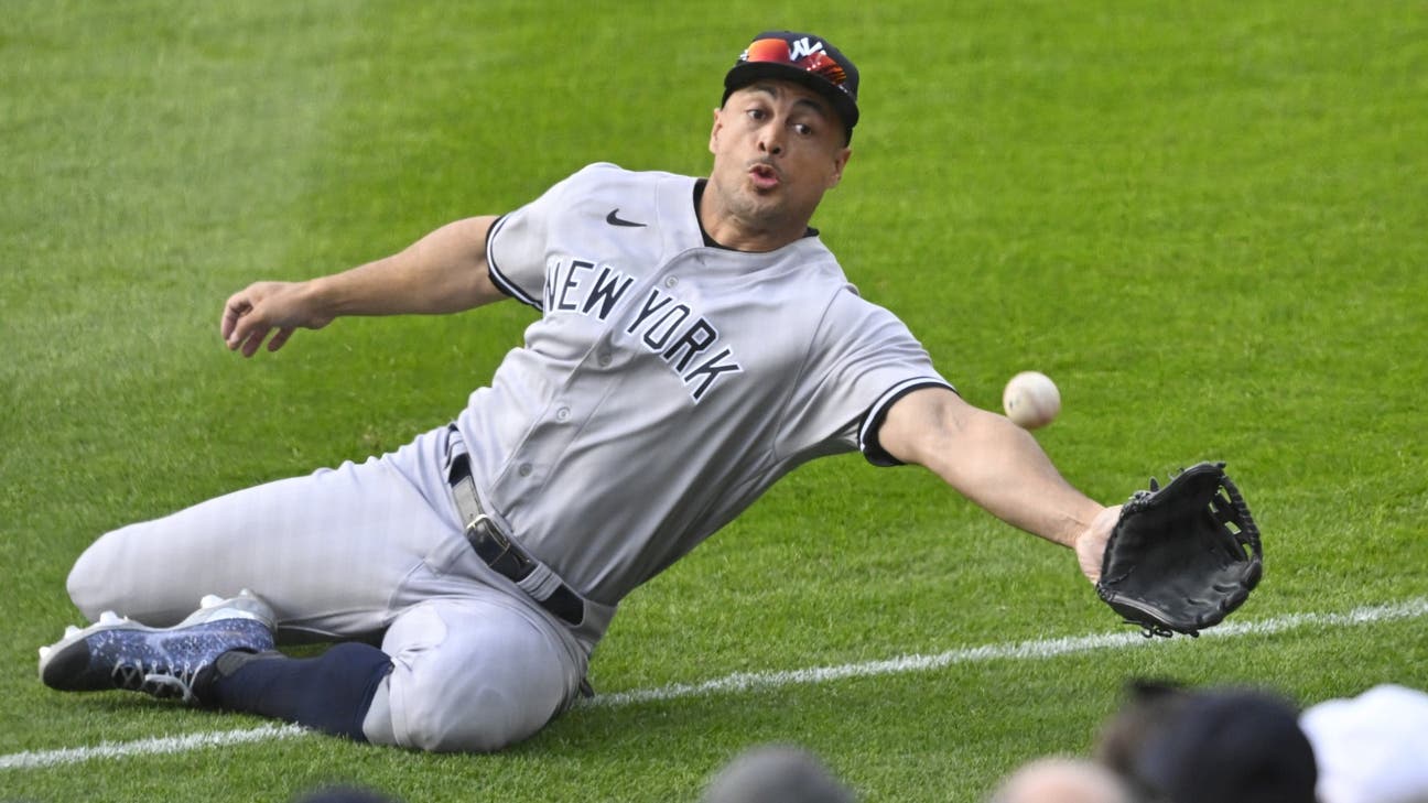 Yankees Giancarlo Stanton is ready to return to the outfield if necessary after Judge Aaron's injury