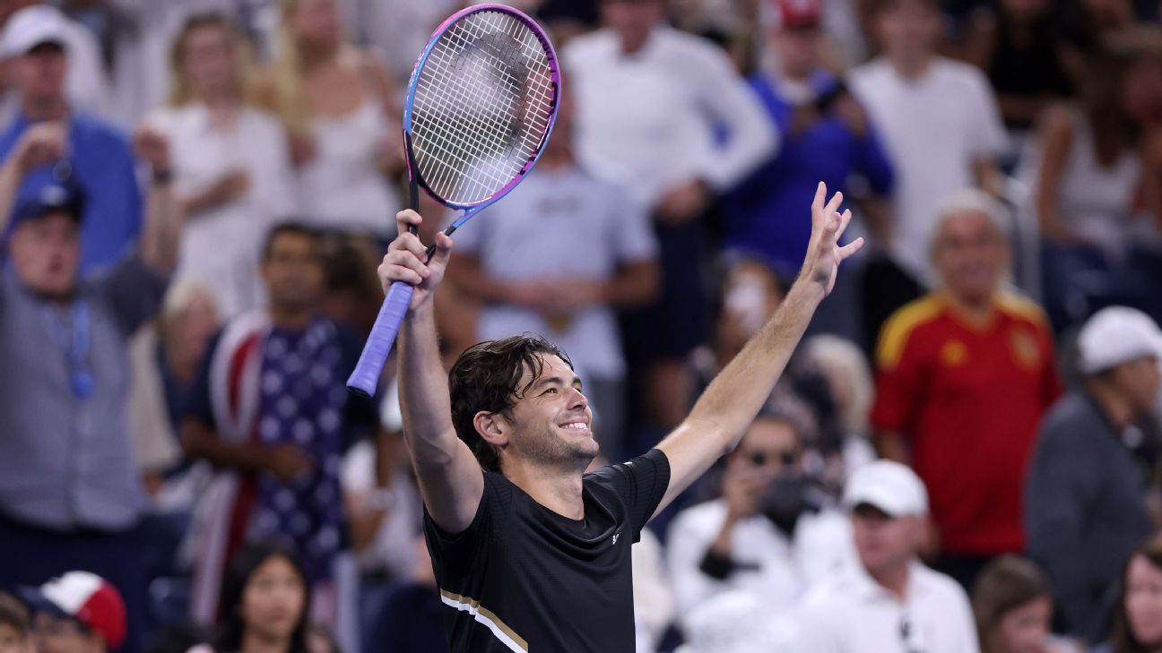 American Taylor Fritz advances to the 2025 US Open Quarter Final