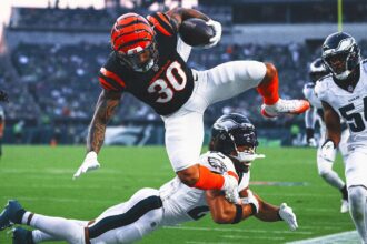 The Bengals believe Chase Brown is in the top 10 RB and will use him in 2025